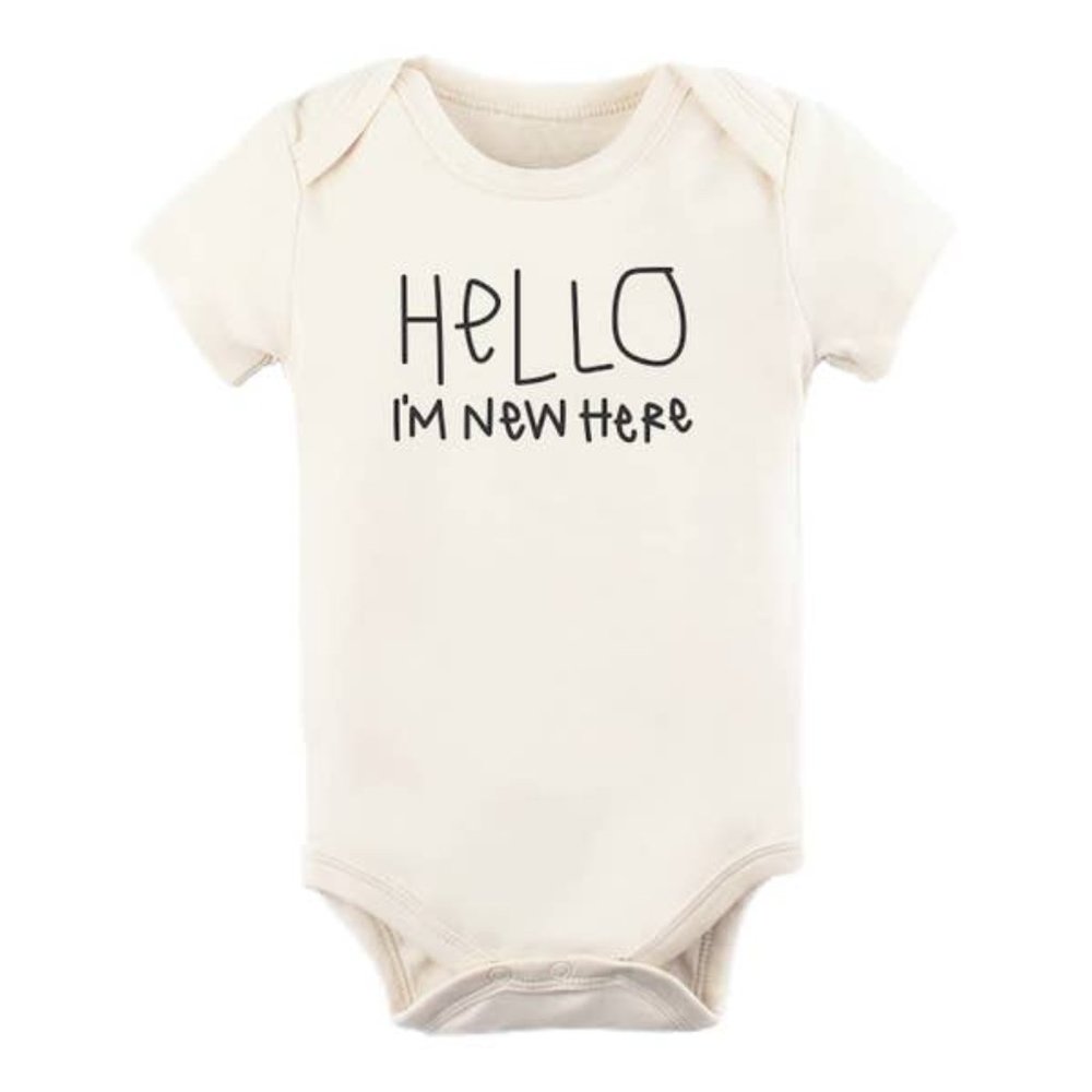 Hello Im New Here Short Sleeve Bodysuit 0-3m